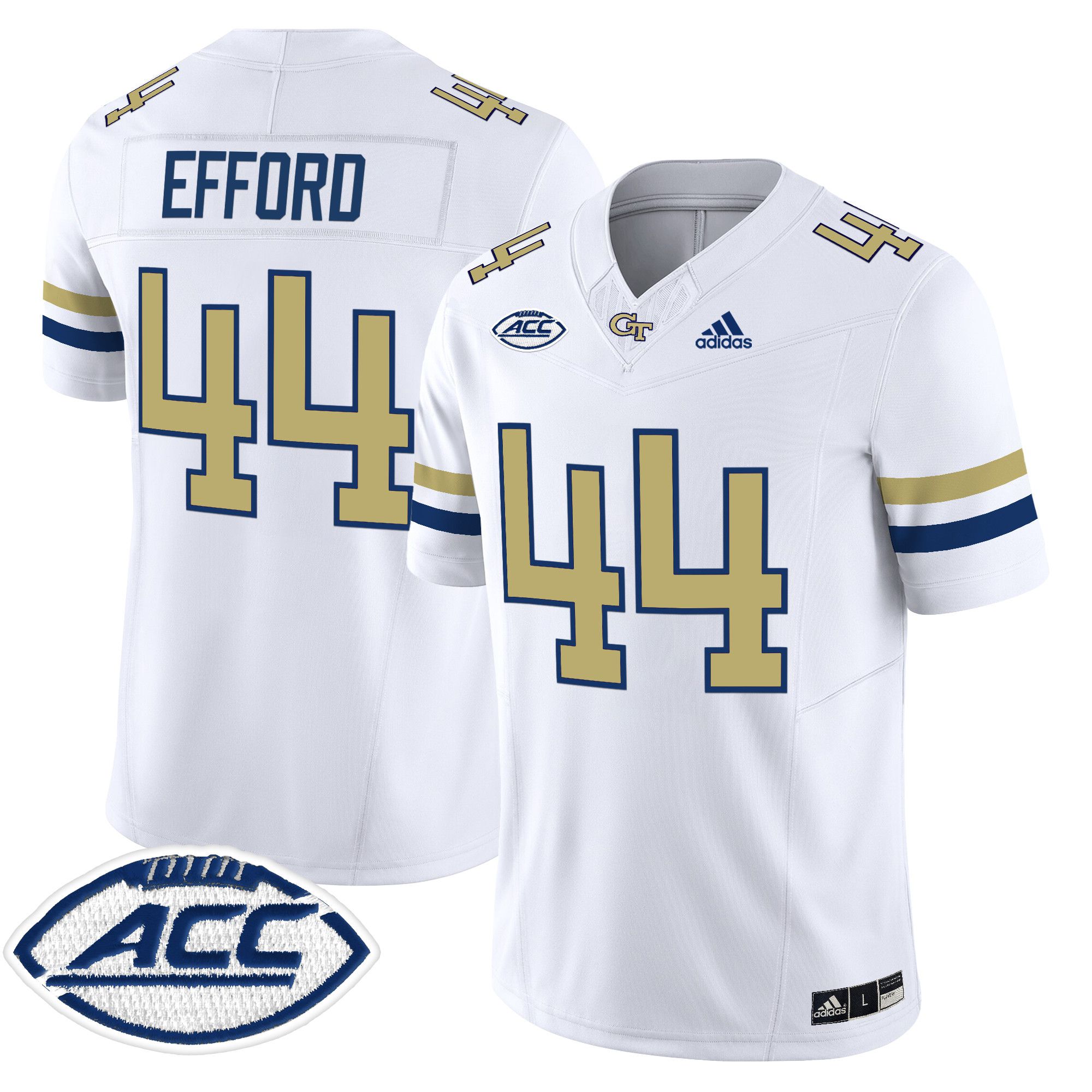 Men Georgia Tech #44 Efford White Asidas 2024 Vapor Limited NCAA Jersey->more ncaa teams->NCAA Jersey